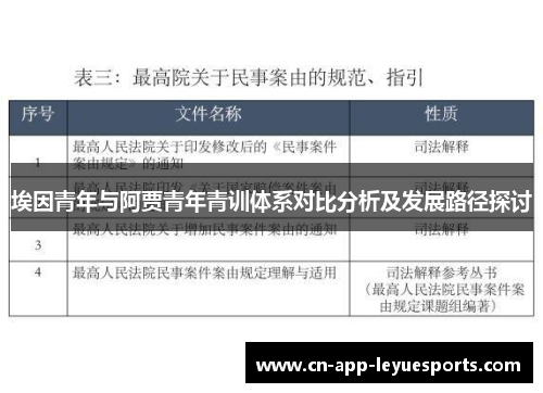 埃因青年与阿贾青年青训体系对比分析及发展路径探讨 埃因青年与阿贾青年青训体系对比分析及发展路径探讨